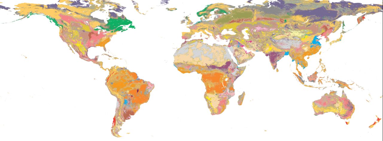 Soil types across the world map